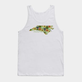 North Carolina State Map Board Games Tank Top